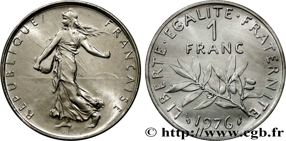 1 franc Semeuse, nickel 1976 Pessac F.226/21 MS