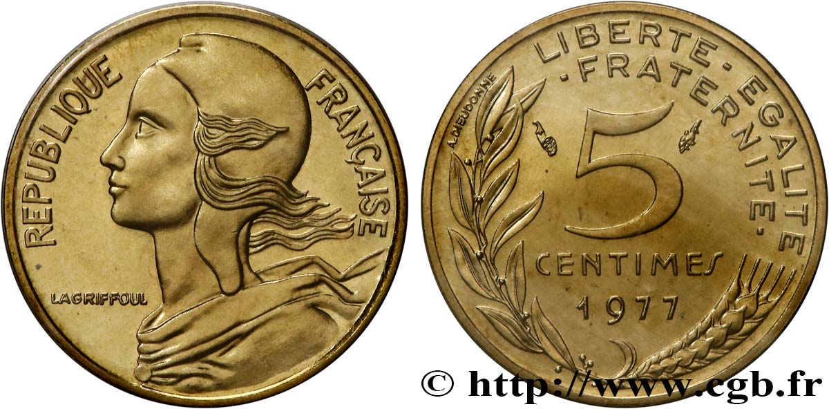 5 centimes Marianne 1977 Pessac F.125/13 FDC