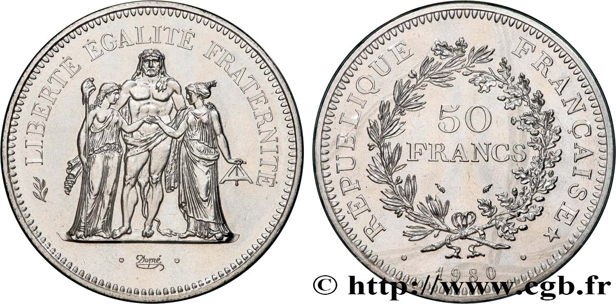 50 francs Hercule 1980 F.427/8 FDC