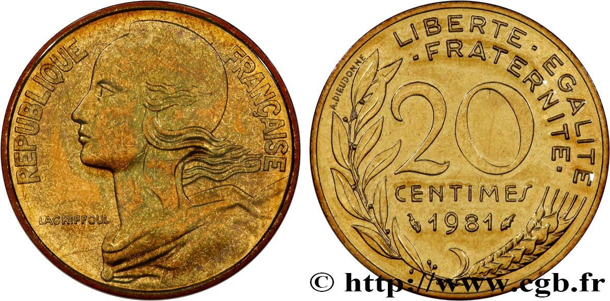 20 centimes Marianne 1981 Pessac F.156/21 FDC
