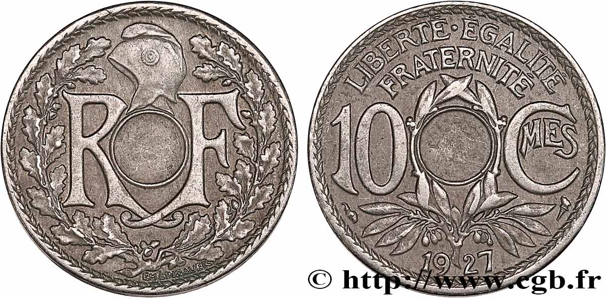 10 centimes Lindauer, Fauté non perforé 1927  F.138/14 var. XF
