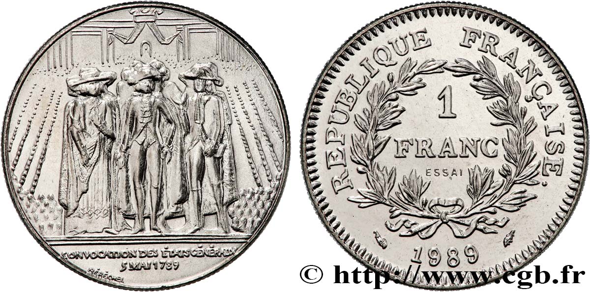 Essai de 1 franc États Généraux 1989 Paris F.228/1 FDC