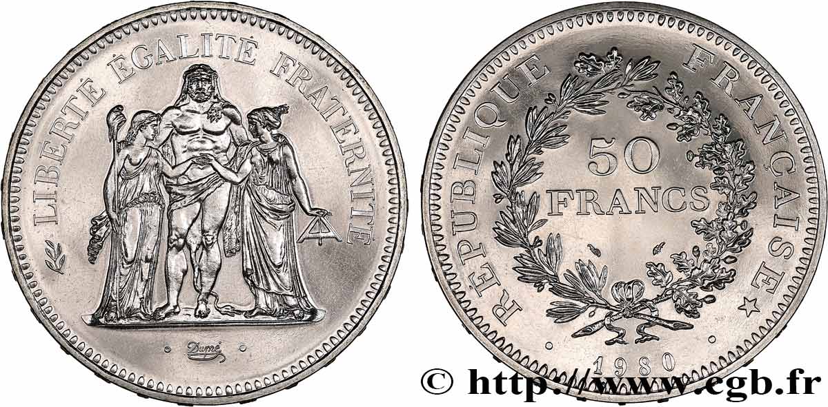 50 francs Hercule 1980 F.427/8 FDC