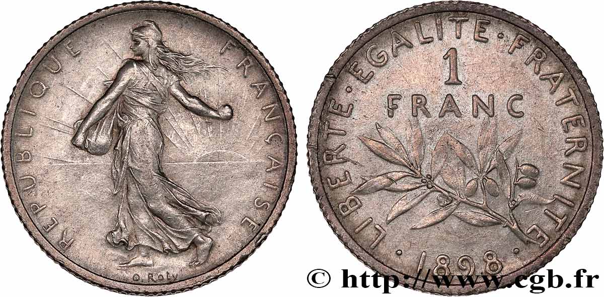 1 franc Semeuse 1898 F.217/1 MBC+