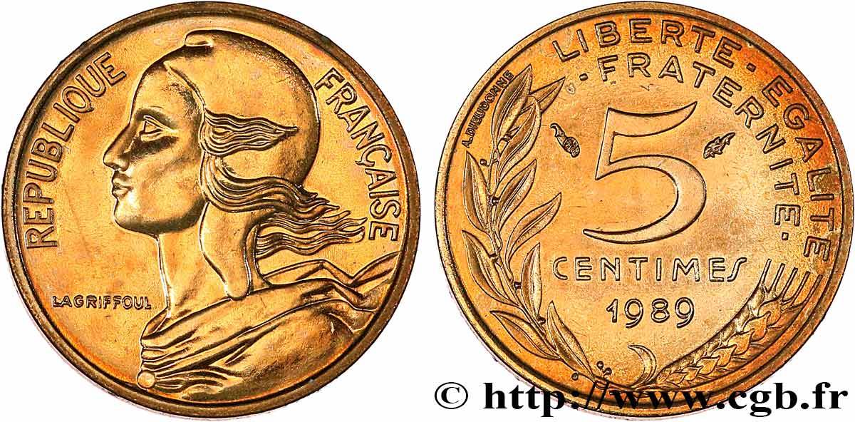 5 centimes Marianne 1989 Pessac F.125/25 FDC