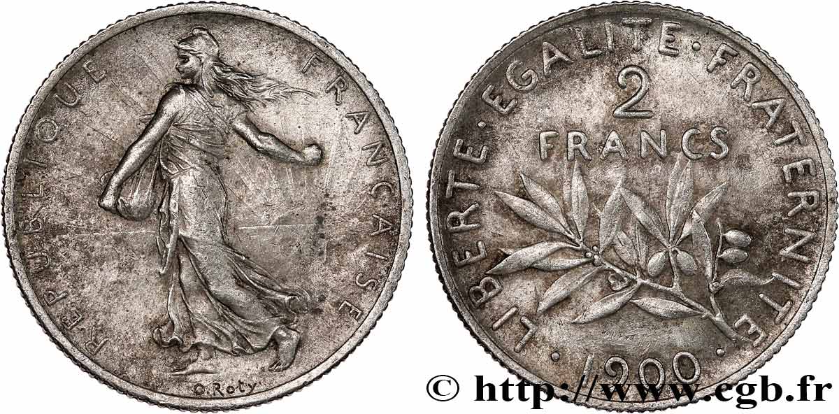 2 francs Semeuse 1900  F.266/4 TTB+ 