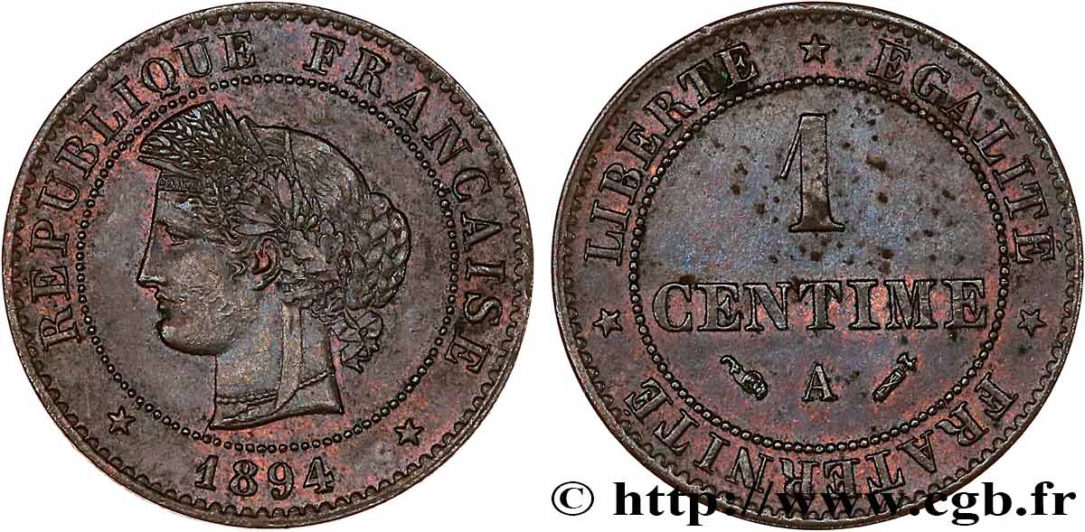 1 centime Cérès 1894 Paris F.104/21 MBC53