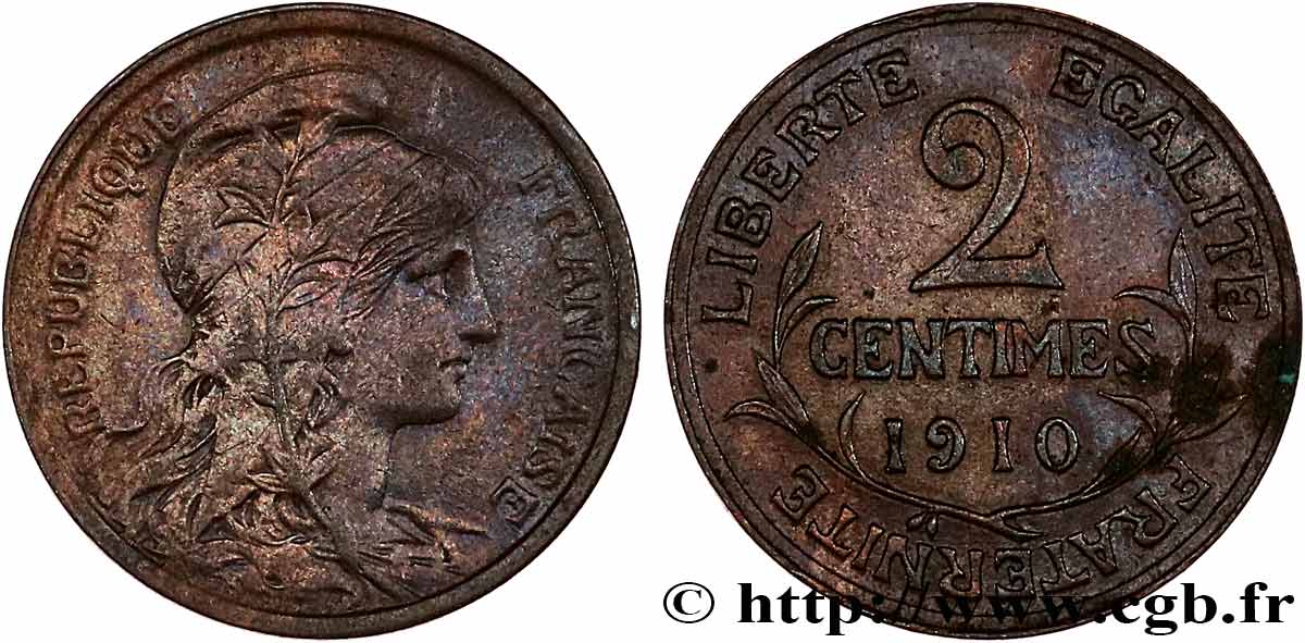2 centimes Daniel-Dupuis 1910 Paris F.110/13 MBC