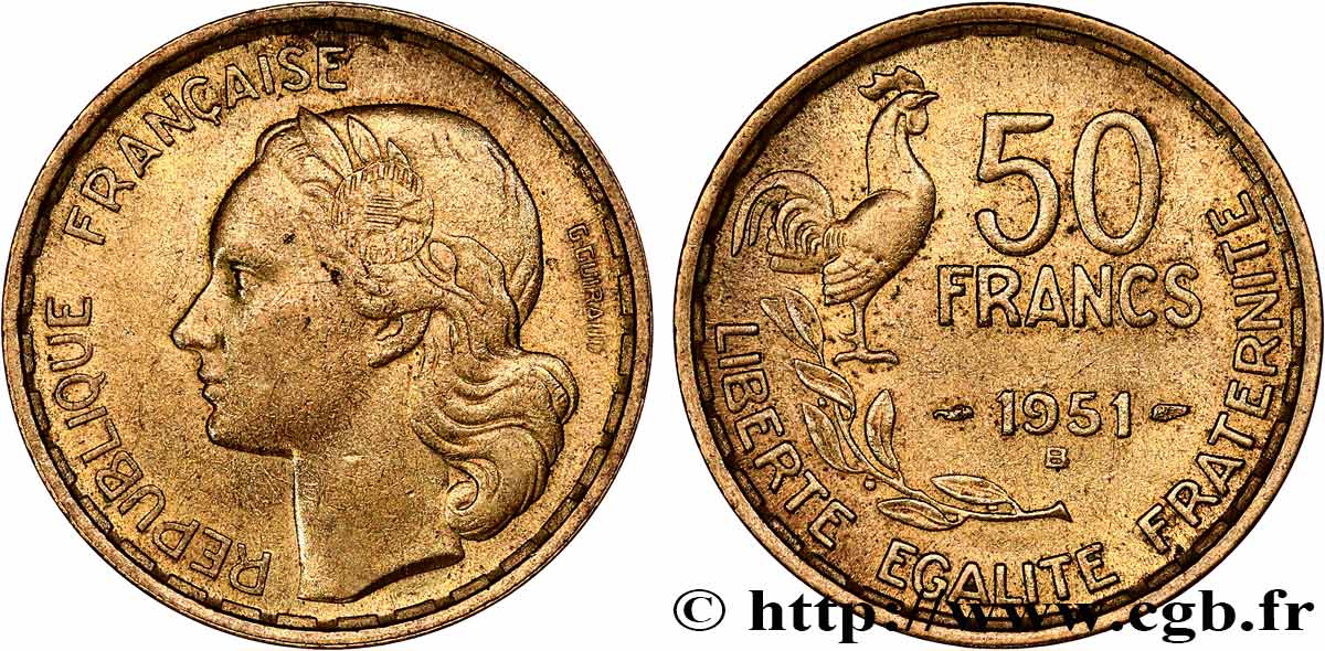 50 francs Guiraud 1951 Beaumont-Le-Roger F.425/6 MBC50