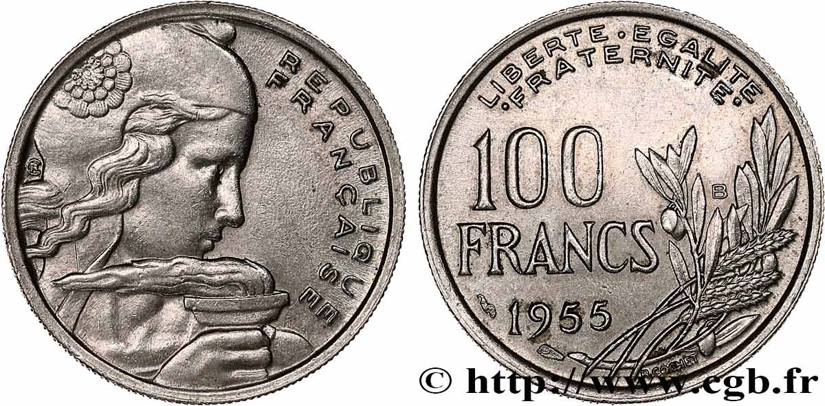 100 francs Cochet 1955 Beaumont-le-Roger F.450/7 MBC+