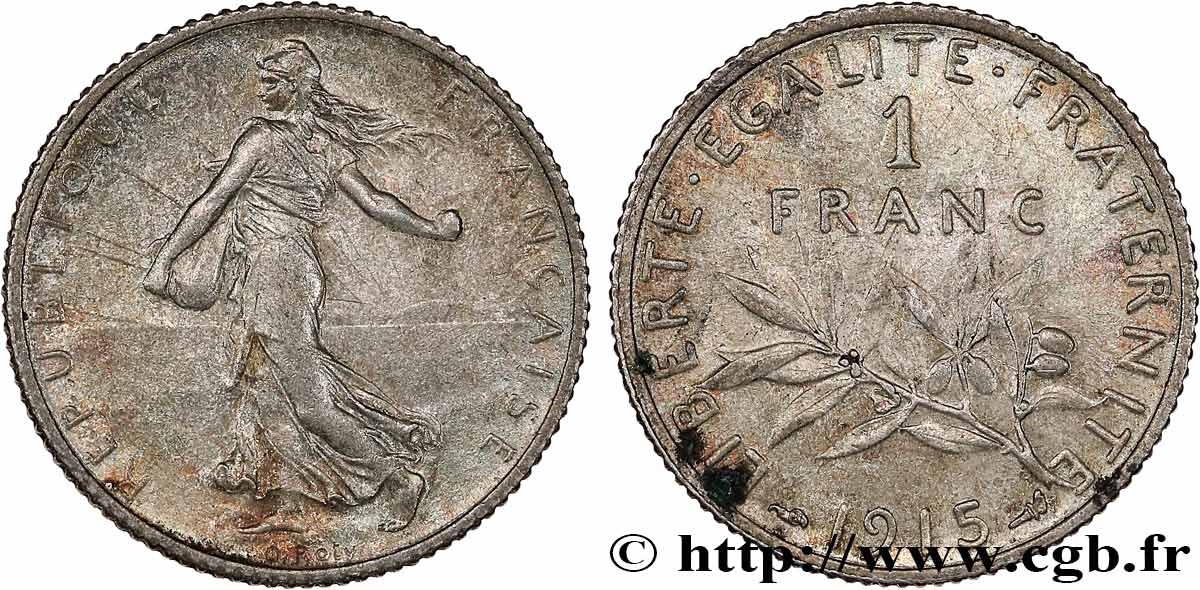 1 franc Semeuse 1915 Paris F.217/21 EBC+