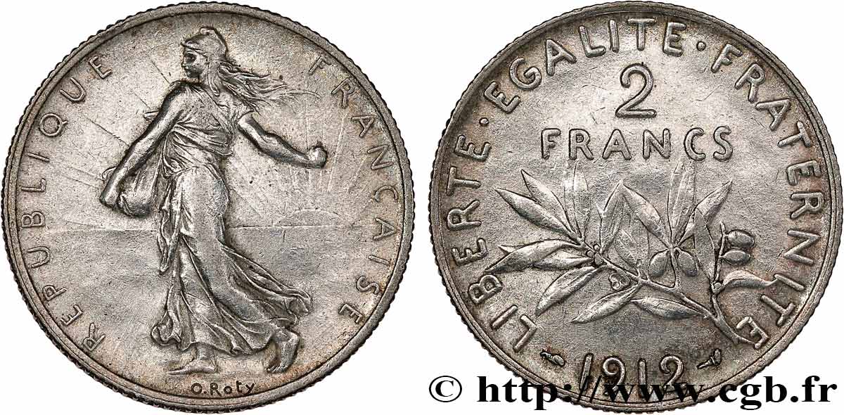 2 francs Semeuse 1912 F.266/13 MBC+