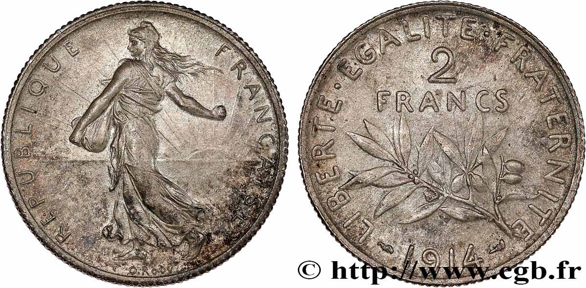 2 francs Semeuse 1914 F.266/15 SPL62