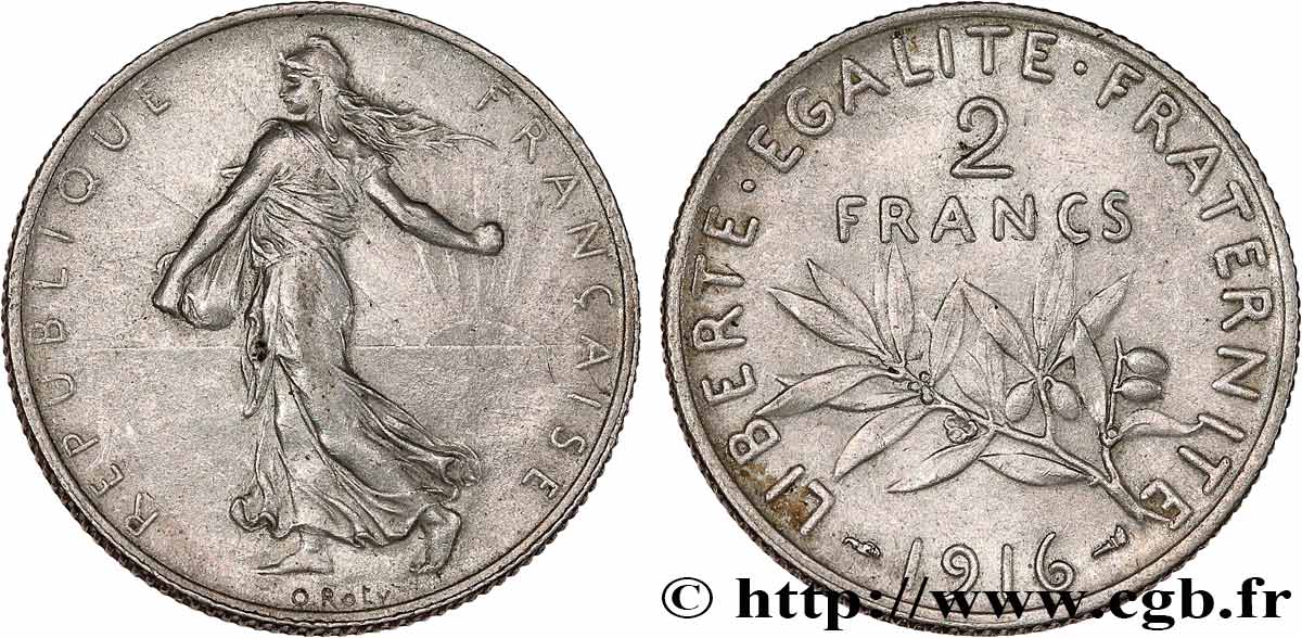 2 francs Semeuse 1916 F.266/18 EBC