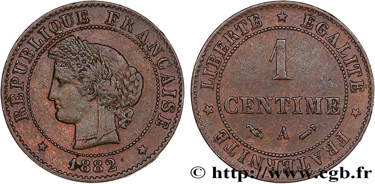 1 centime Cérès 1882 Paris F.104/10 TTB40