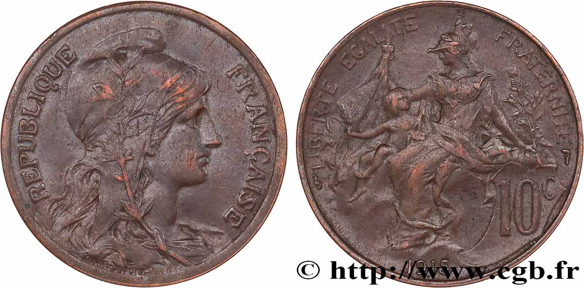 10 centimes Daniel-Dupuis 1915 F.136/25 TTB40