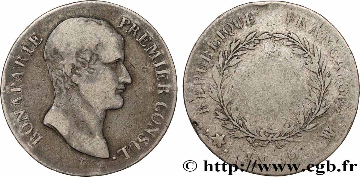 5 francs Bonaparte Premier Consul 1804 Marseille F.301/21 VG10 