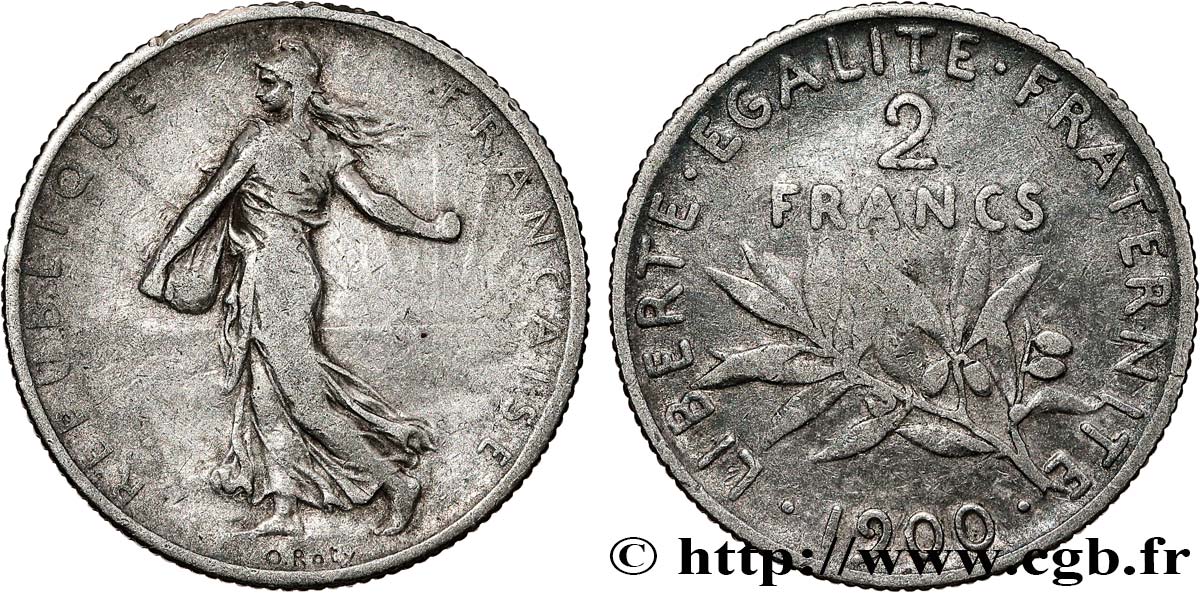 2 francs Semeuse 1900 F.266/4 q.BB