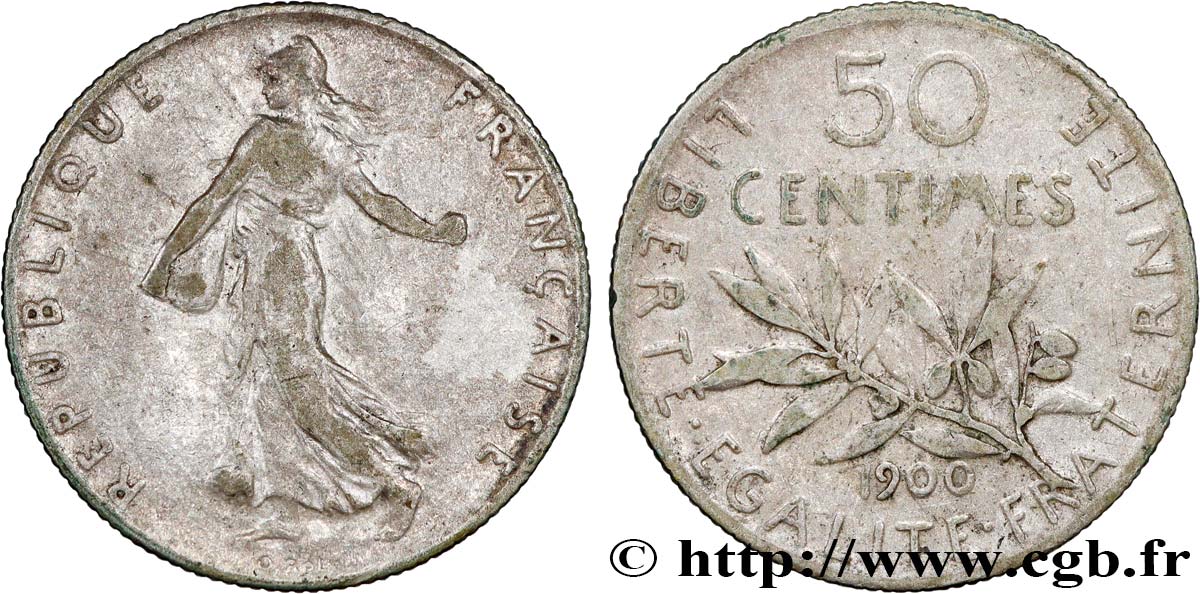 50 centimes Semeuse 1900 F.190/6 MB