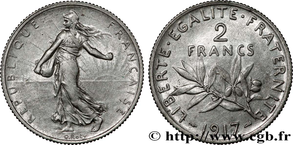 2 francs Semeuse 1917 F.266/19 TTB+