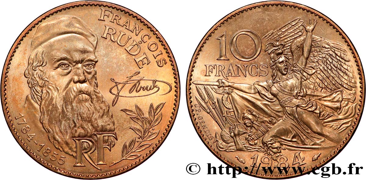 10 francs François Rude 1984  F.369/2 SUP62 