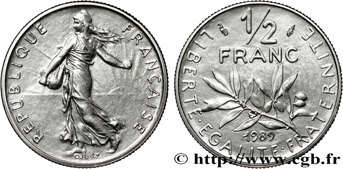1/2 franc Semeuse 1989 Pessac F.198/28 FDC