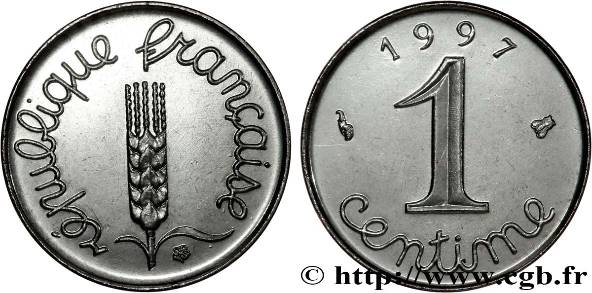 1 centime Épi, BU (Brillant Universel) 1997 Pessac F.106/57 FDC