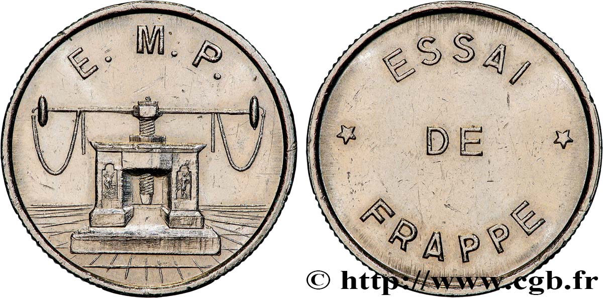 Essai de frappe de 10 francs n.d. Pessac GEM.194 5 AU 