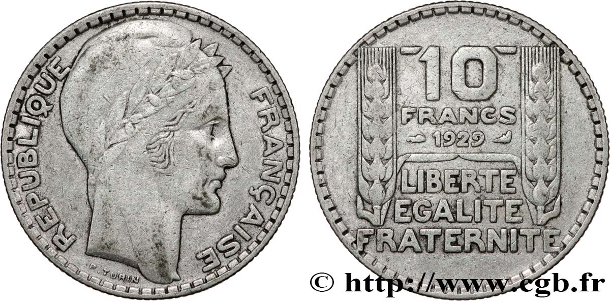 10 francs Turin 1929 F.360/2 TB+