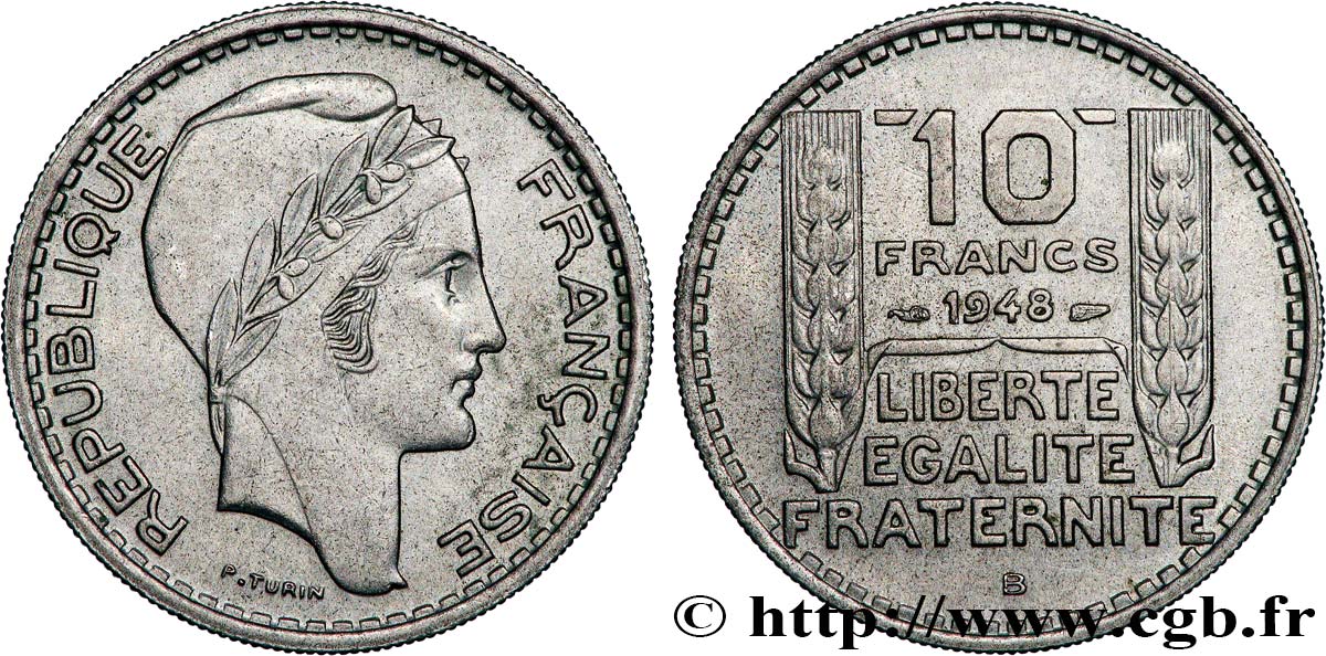 10 francs Turin, petite tête 1948 Beaumont-le-Roger F.362/4 SUP58