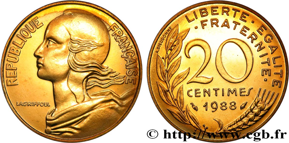 20 centimes Marianne 1988 Pessac F.156/28 FDC