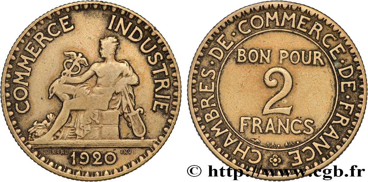 2 francs Chambres de Commerce 1920 F.267/2 VG