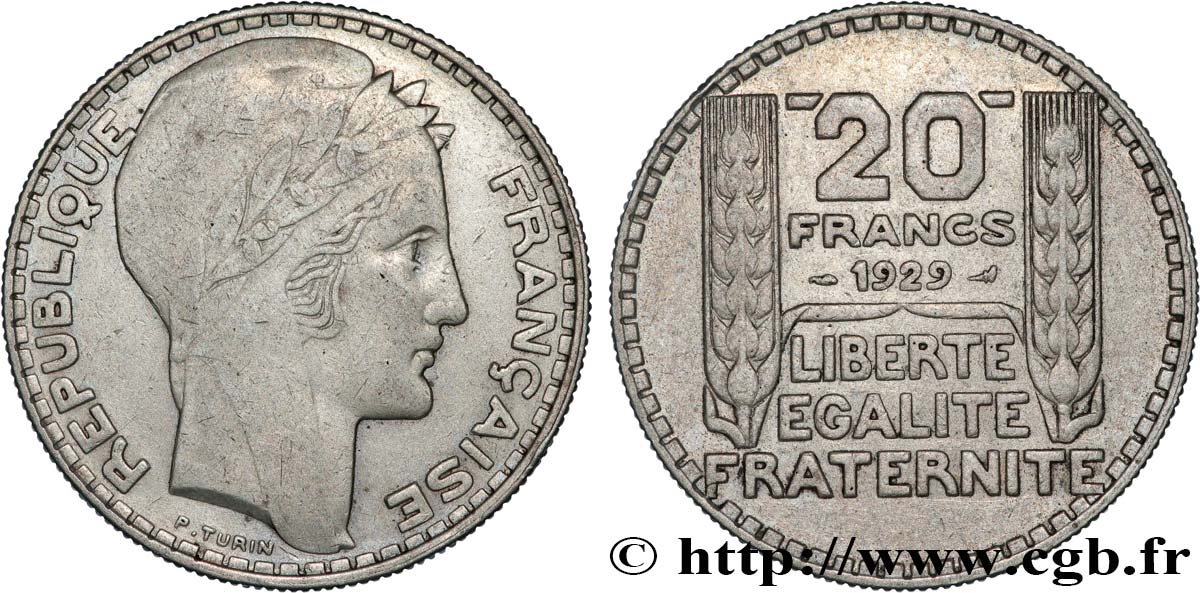 20 francs Turin 1929  F.400/2 XF 