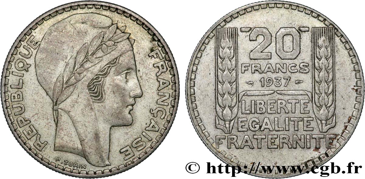 20 francs Turin 1937 F.400/8 SS