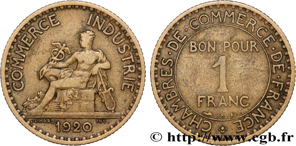 1 franc Chambres de Commerce 1920 Paris F.218/2 BC 