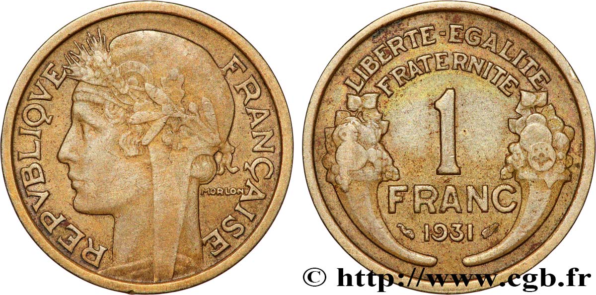 1 franc Morlon 1931 Paris F.219/2 VF 