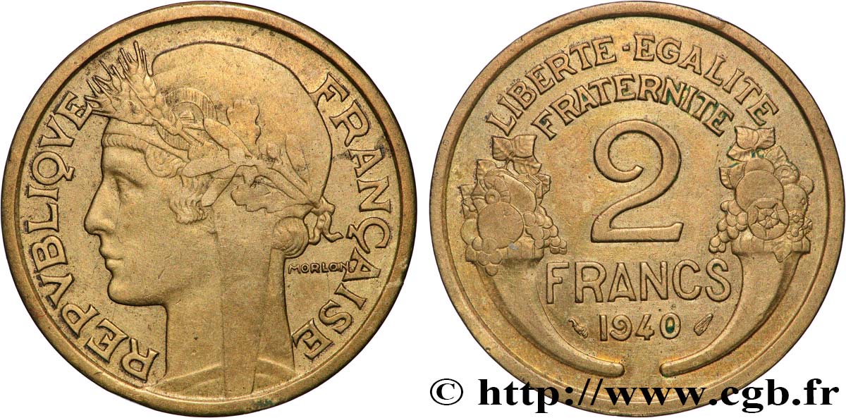 2 francs Morlon 1940  F.268/13 TTB+ 