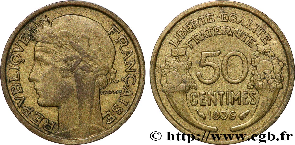 50 centimes Morlon 1936  F.192/12 BC+ 