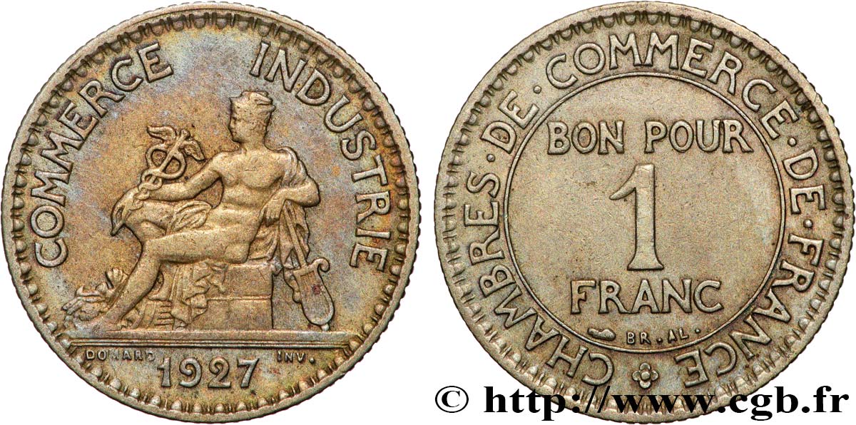 1 franc Chambres de Commerce 1927 Paris F.218/9 BB 