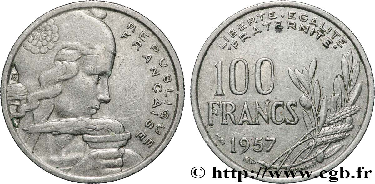 100 francs Cochet 1957  F.450/10 TB