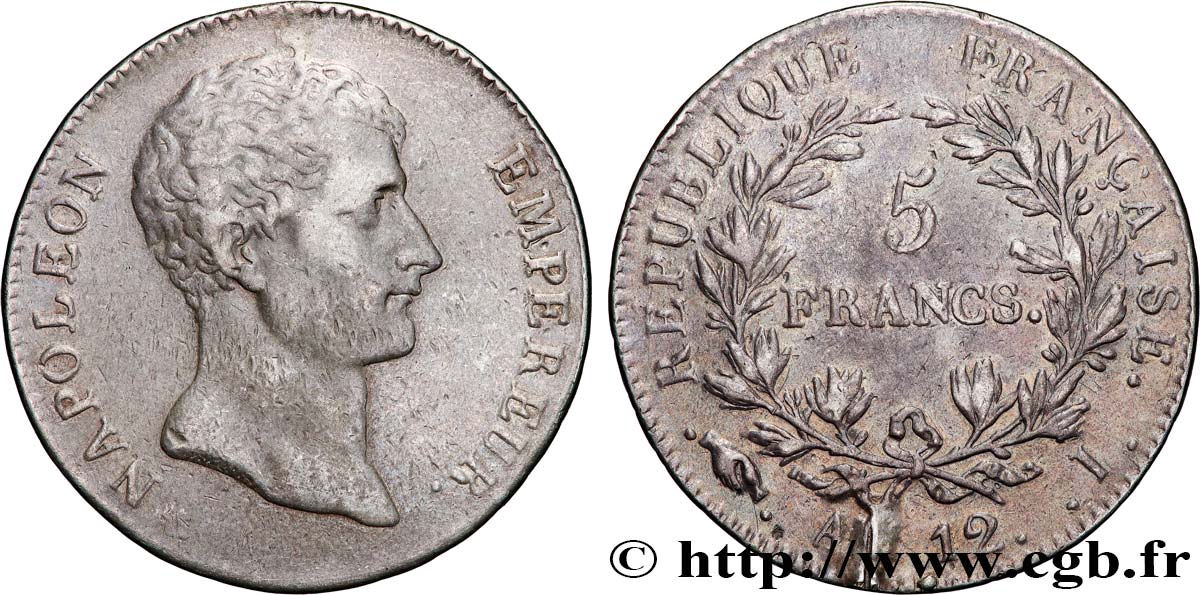 5 francs Napoléon Empereur, type intermédiaire 1804 Limoges F.302/5 S 