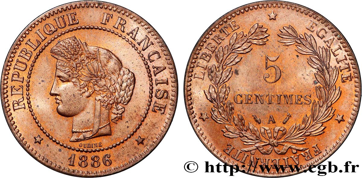 5 centimes Cérès 1886 Paris F.118/28 SC63 