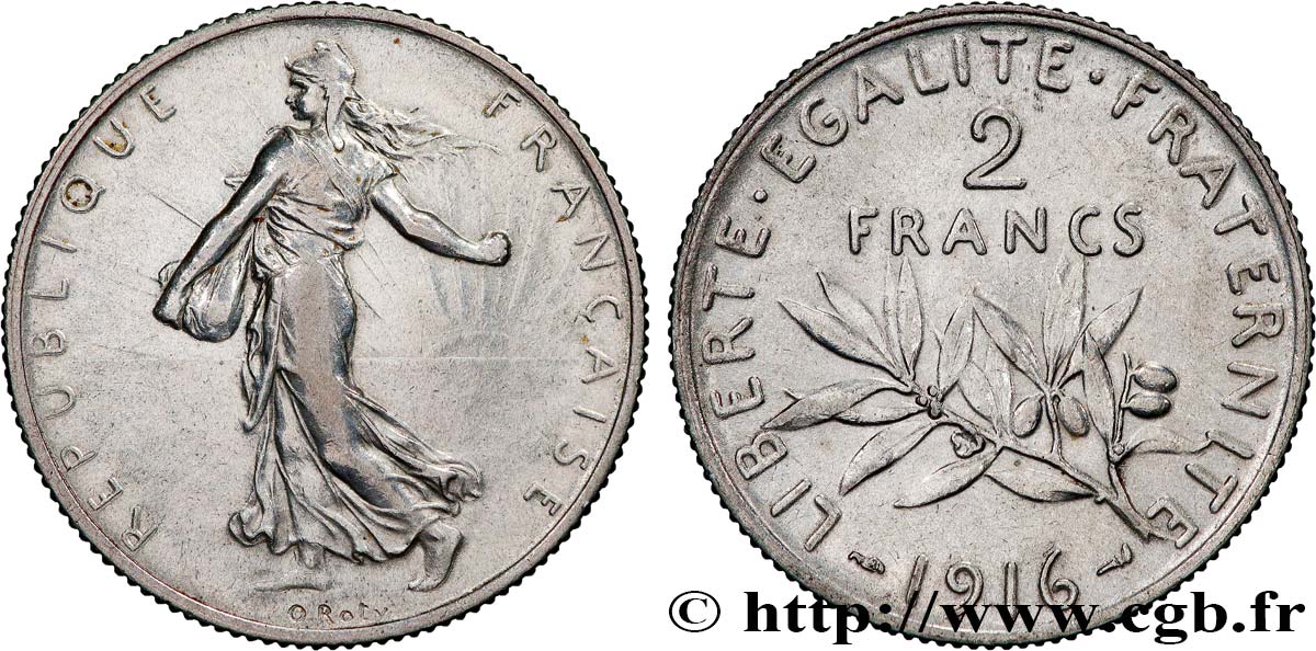 2 francs Semeuse 1916 F.266/18 EBC