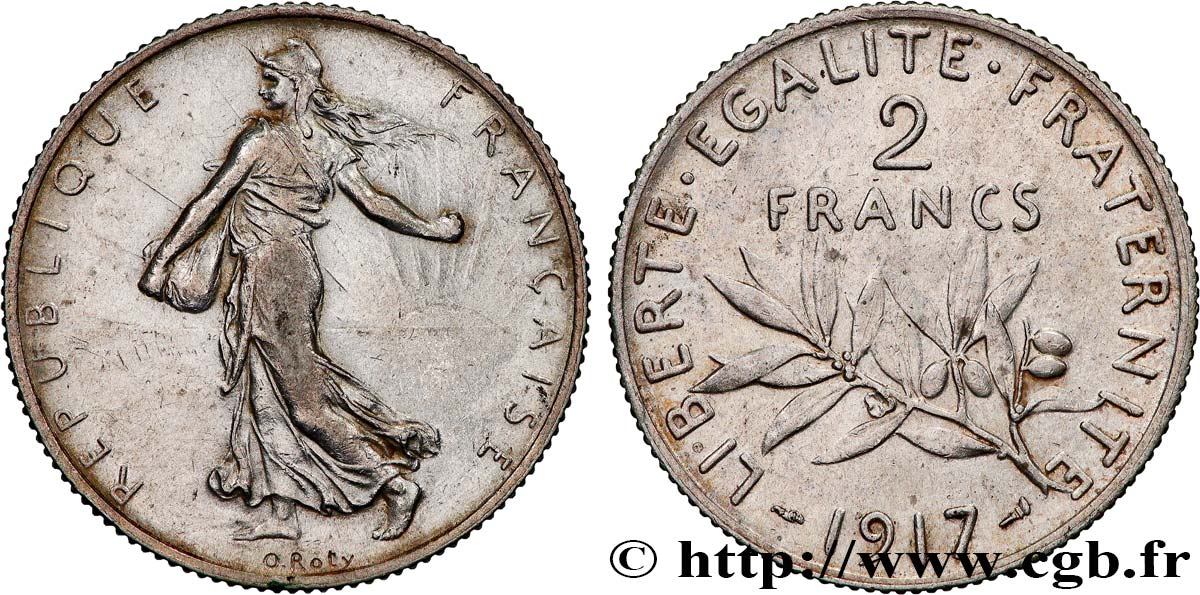 2 francs Semeuse 1917 F.266/19 TTB+