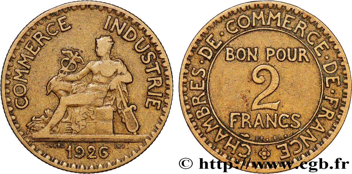 2 francs Chambres de Commerce 1926  F.267/8 F 
