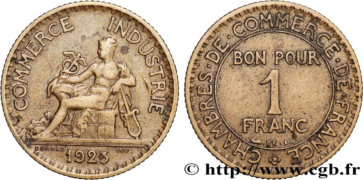 1 franc Chambres de Commerce 1925 Paris F.218/7 MB