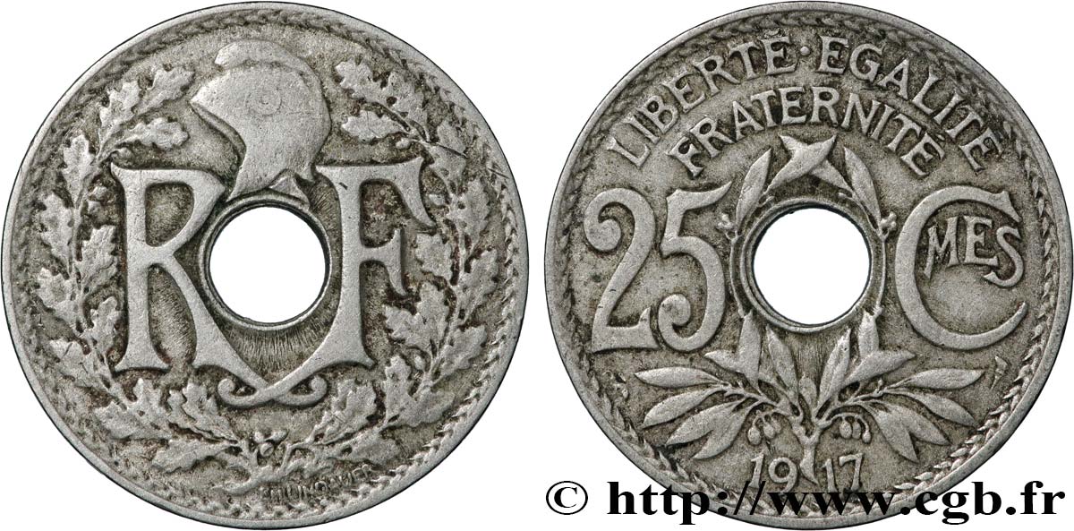25 centimes Lindauer 1917  F.171/1 S 