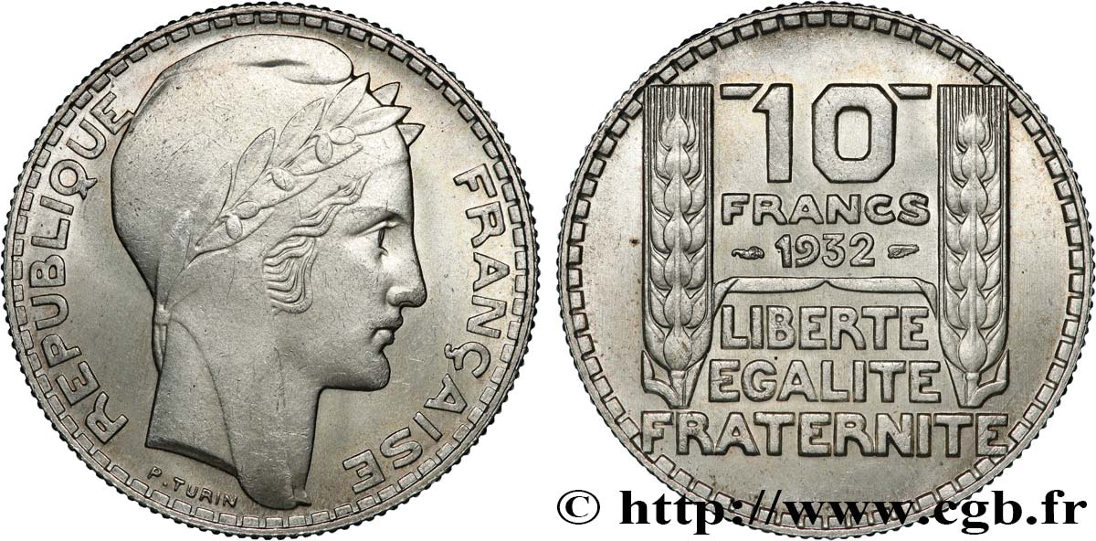 10 francs Turin 1932  F.360/5 SPL64 