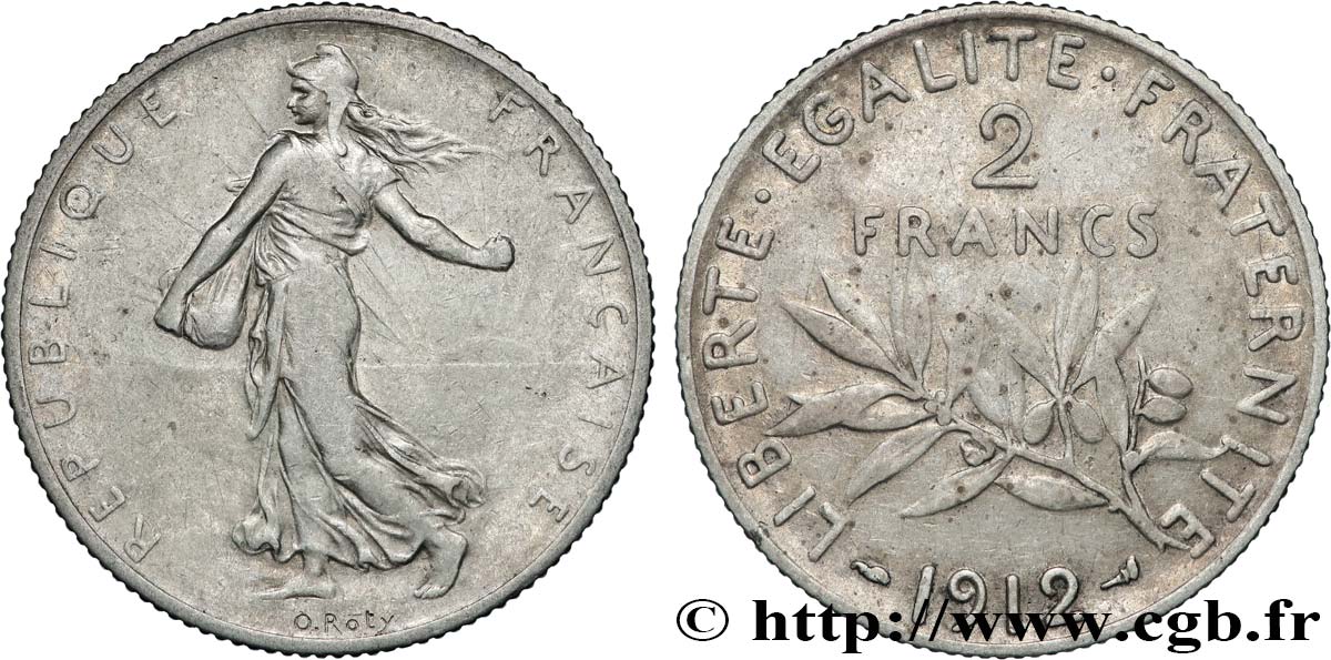 2 francs Semeuse 1912 F.266/13 VF