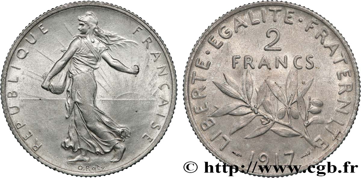 2 francs Semeuse 1917 F.266/19 TTB+